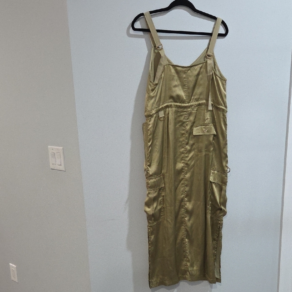 Love The Lavel  Olive Utility Dress Sz Medium New With Tags - Picture 7 of 16